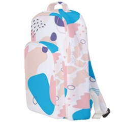 Hand Drawn Abstract Organic Shapes Background Double Compartment Backpack by Vaneshart