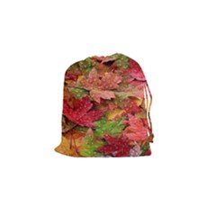 Spring Leafs Drawstring Pouch (small) by Sparkle