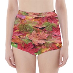 Spring Leafs High-waisted Bikini Bottoms by Sparkle