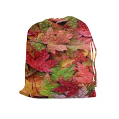 Spring Leafs Drawstring Pouch (xl) by Sparkle