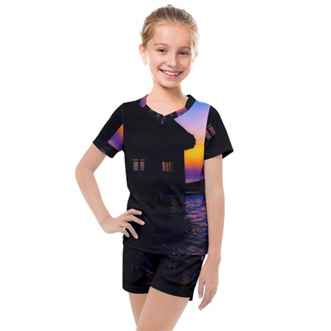 Ocean Dreaming Kids  Mesh Tee And Shorts Set by essentialimage