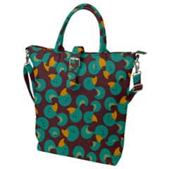 Vector-illustration-seamless-pattern-with-cartoon-duck Buckle Top Tote Bag by Vaneshart