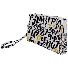 Letters-pattern Wristlet Pouch Bag (small) by Vaneshart