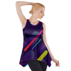 Colorful-abstract-background Side Drop Tank Tunic by Vaneshart