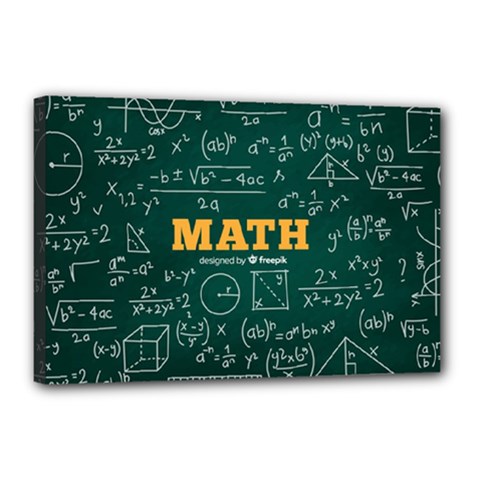 Realistic-math-chalkboard-background Canvas 18  X 12  (stretched) by Vaneshart