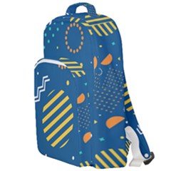 Flat-design-geometric-shapes-background Double Compartment Backpack by Vaneshart