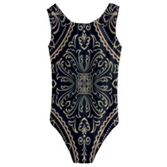 Zentangle-styled-ornament-pattern Kids  Cut-out Back One Piece Swimsuit by Vaneshart