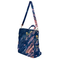 Liquid-abstract-paint-texture Crossbody Backpack by Vaneshart