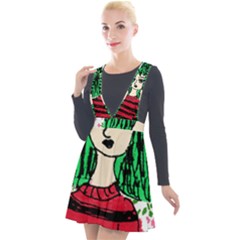 Freddy Girl Wall Plunge Pinafore Velour Dress by snowwhitegirl