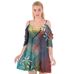 Flower Dna Cutout Spaghetti Strap Chiffon Dress by RobLilly