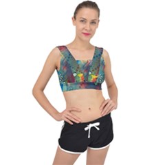 Flower Dna V-back Sports Bra by RobLilly