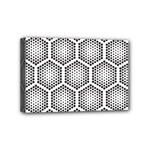Halftone Tech Hexagons Seamless Pattern Mini Canvas 6  X 4  (stretched) by BangZart