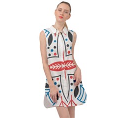 Motif Sleeveless Shirt Dress by Sobalvarro
