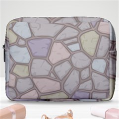 Cartoon Colored Stone Seamless Background Texture Pattern Make Up Pouch (large) by BangZart