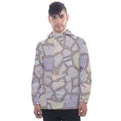 Cartoon Colored Stone Seamless Background Texture Pattern Men s Front Pocket Pullover Windbreaker by BangZart