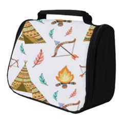Cute Cartoon Native American Seamless Pattern Full Print Travel Pouch (small) by BangZart