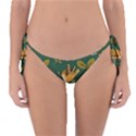 Cute seamless pattern bird with berries leaves Reversible Bikini Bottom View1