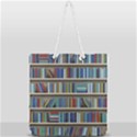 Bookshelf Full Print Rope Handle Tote (Large) View1
