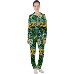 Seamless Pattern With Cucumber Slice Flower Colorful Hand Drawn Background With Vegetables Wallpaper Casual Jacket And Pants Set by BangZart