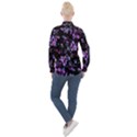 Abstract Intricate Texture Print Women s Long Sleeve Pocket Shirt View2