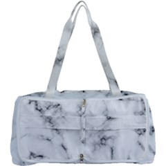 White Faux Marble Texture  Multi Function Bag by Dushan