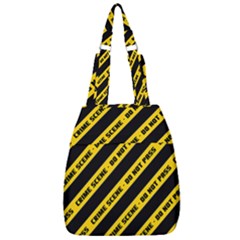 Warning Colors Yellow And Black - Police No Entrance 2 Center Zip Backpack by DinzDas
