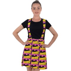 Haha - Nelson Pointing Finger At People - Funny Laugh Velvet Suspender Skater Skirt by DinzDas
