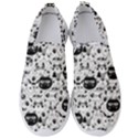 Cute Cat Faces Pattern Men s Slip On Sneakers View1