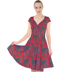 015 Mountain Bike - Mtb - Hardtail And Downhill Cap Sleeve Front Wrap Midi Dress by DinzDas