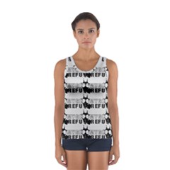 Gloomy Future  - Gas Mask And Pandemic Threat - Corona Times Sport Tank Top  by DinzDas