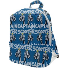 Scooter Captain - Moped And Scooter Riding Zip Up Backpack by DinzDas