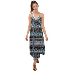 Sneaker Fanatic - Sneakers And Sport Shoes Fan Halter Tie Back Dress  by DinzDas