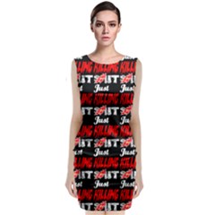 Just Killing It - Silly Toilet Stool Rocket Man Sleeveless Velvet Midi Dress by DinzDas