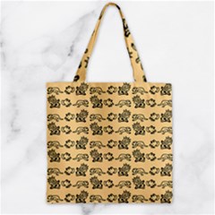 Inka Cultur Animal - Animals And Occult Religion Zipper Grocery Tote Bag by DinzDas