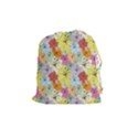 Abstract Flowers And Circle Drawstring Pouch (Medium) View1