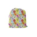 Abstract Flowers And Circle Drawstring Pouch (Medium) View2