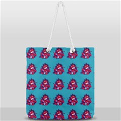 Little Devil Baby - Cute And Evil Baby Demon Full Print Rope Handle Tote (large) by DinzDas
