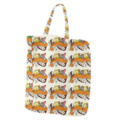 Love And Flowers And Peace Fo All Hippies Giant Grocery Tote by DinzDas