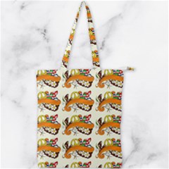Love And Flowers And Peace Fo All Hippies Double Zip Up Tote Bag by DinzDas