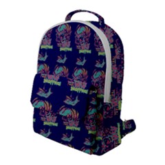 Jaw Dropping Horror Hippie Skull Flap Pocket Backpack (large) by DinzDas