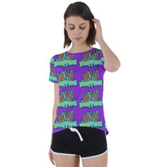 Jaw Dropping Comic Big Bang Poof Short Sleeve Foldover Tee by DinzDas