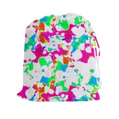 Bright Multicolored Abstract Print Drawstring Pouch (2xl) by dflcprintsclothing