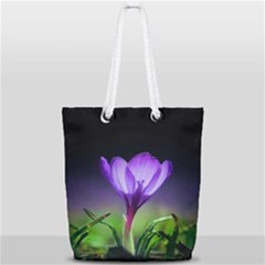 Floral Nature Full Print Rope Handle Tote (small) by Sparkle