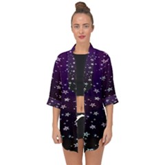 Stars Open Front Chiffon Kimono by Sparkle