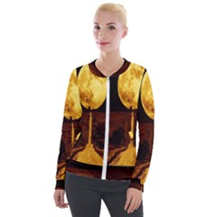 Moon Road Velour Zip Up Jacket by Sparkle