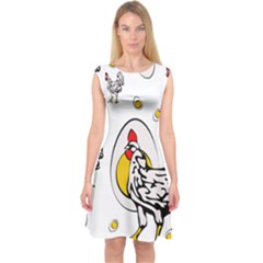 Roseanne Chicken Capsleeve Midi Dress by EvgeniaEsenina