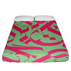 Pattern Ornament Gothic Style Elegant Font Tattoos Fitted Sheet (king Size) by Amaryn4rt