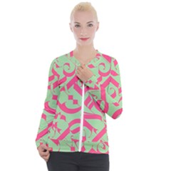 Pattern Ornament Gothic Style Elegant Font Tattoos Casual Zip Up Jacket by Amaryn4rt