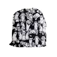Graffiti Spray Can Characters Seamless Pattern Drawstring Pouch (xl) by Amaryn4rt