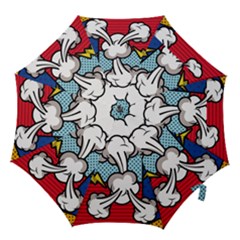Rays Smoke Pop Art Style Vector Illustration Hook Handle Umbrellas (small) by Amaryn4rt